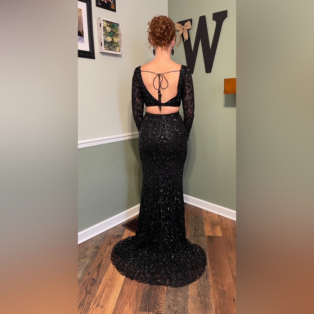 Black Two-piece Prom Dress size 4